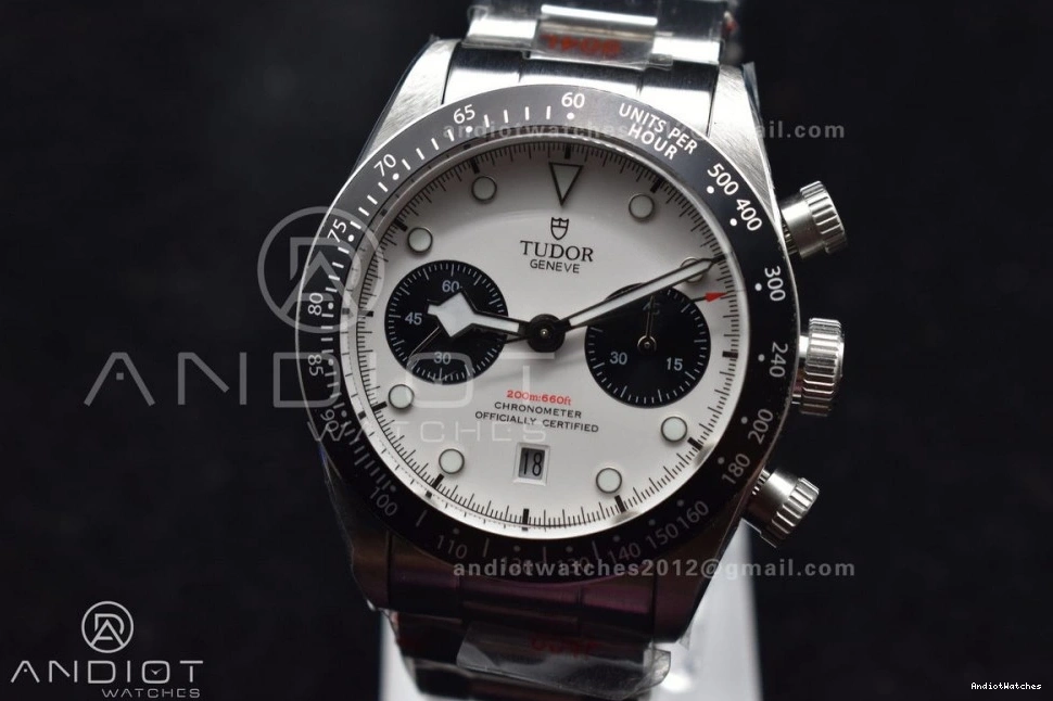 SS A Black Best Dial Chrono Bay TWS HighQuality SS White Edition 522 Bracelet 1:1 on 0404